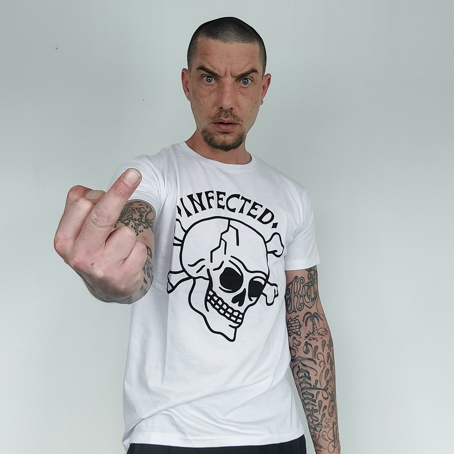 T-Shirt Infected Skull Wit