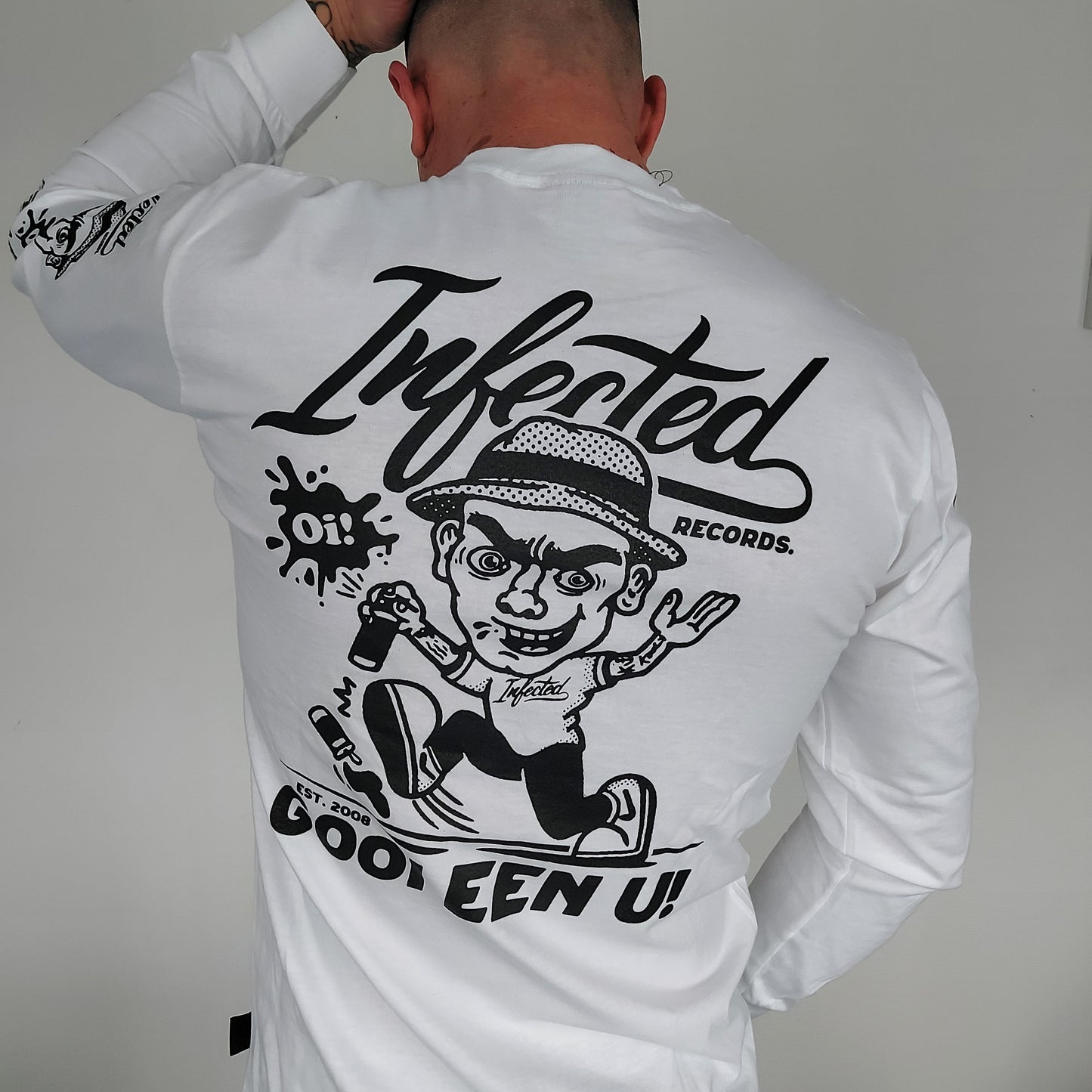 Oi Longsleeve INFECTED X Don Leon zwart (S, M, L, XXXL)