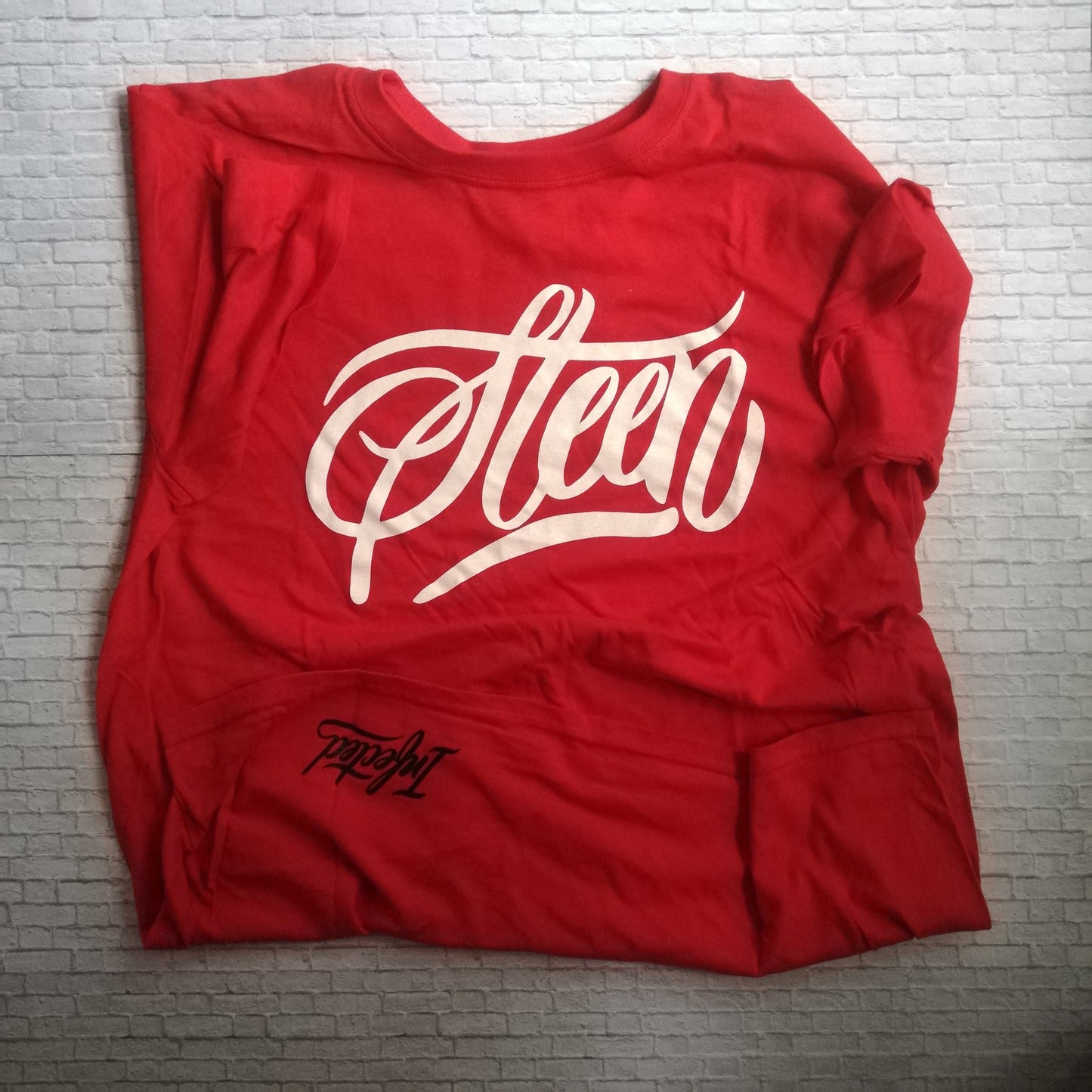 T-shirt Steen logo rood (L)