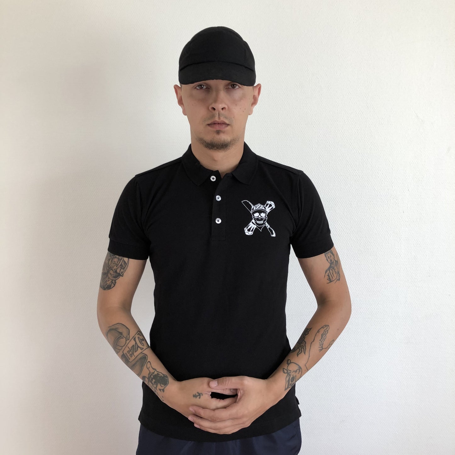 Polo EZG Skull Zwart