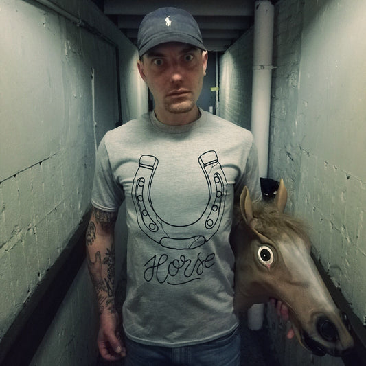 T-shirt HORSE grijs (S, XL, XXL, XXXL)