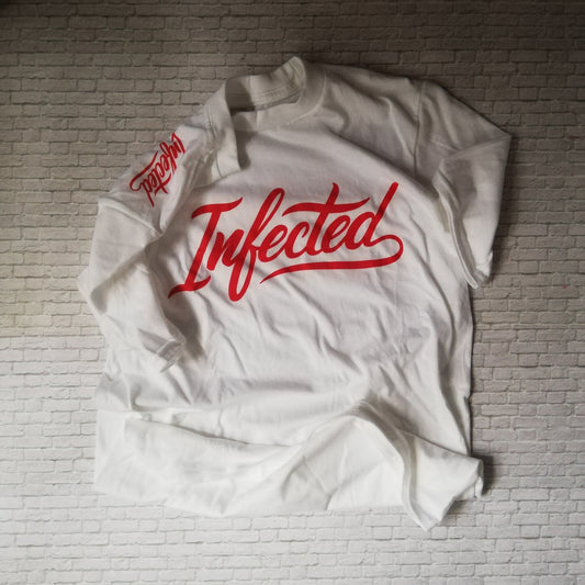 T-shirt INFECTED rood logo (M, XL)