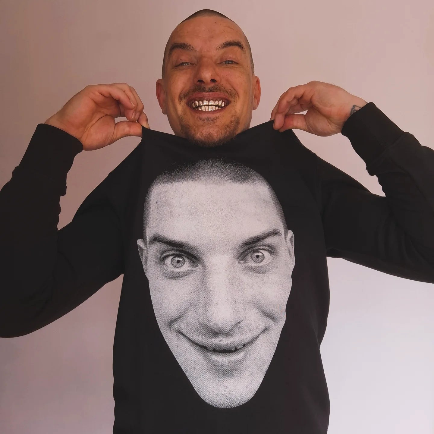 Crewneck Steen Kop Zwart